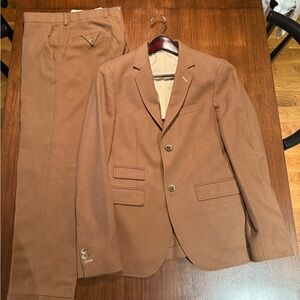 Men's camel wool suit